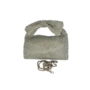 Mini Gold Rhinestone Knot Bag – Glam Pouch Edition
