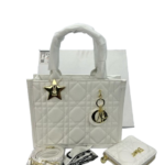 Dior Black Quilted Handbag with Coin Pouch