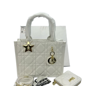 Dior Black Quilted Handbag with Coin Pouch