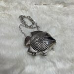Fish Mini Metallic clutch