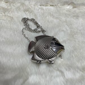 Fish Mini Metallic clutch