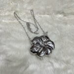 Flower Mini Metallic clutch