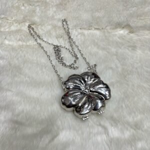 Flower Mini Metallic clutch