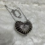Mini Silver Metallic Heart Shape Handbag